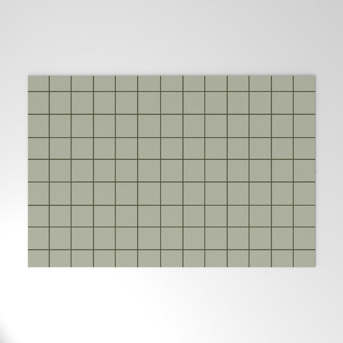 Grid (Green) Welcome Mat Gallery Image 1