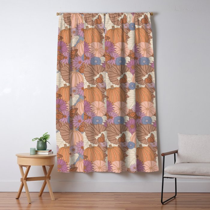 Pumpkin Harvest Window Curtain Gallery Image 1