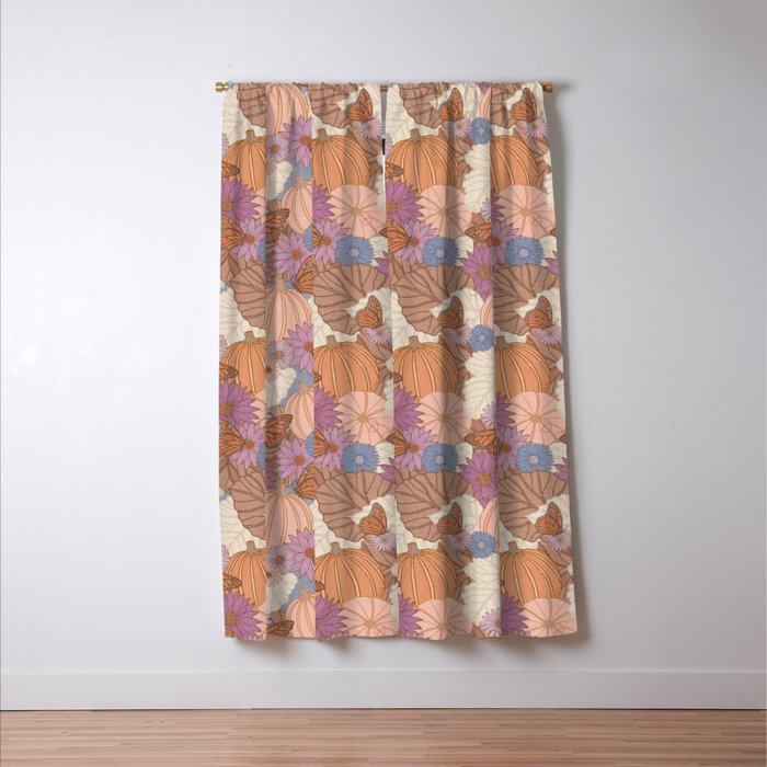 Pumpkin Harvest Window Curtain Gallery Image 3