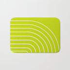 Minimal Arch XXIII Lime Green Modern Geometric Lines Bath Mat Gallery Image 1