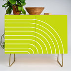 Minimal Arch XXIII Lime Green Modern Geometric Lines Credenza Gallery Image 1