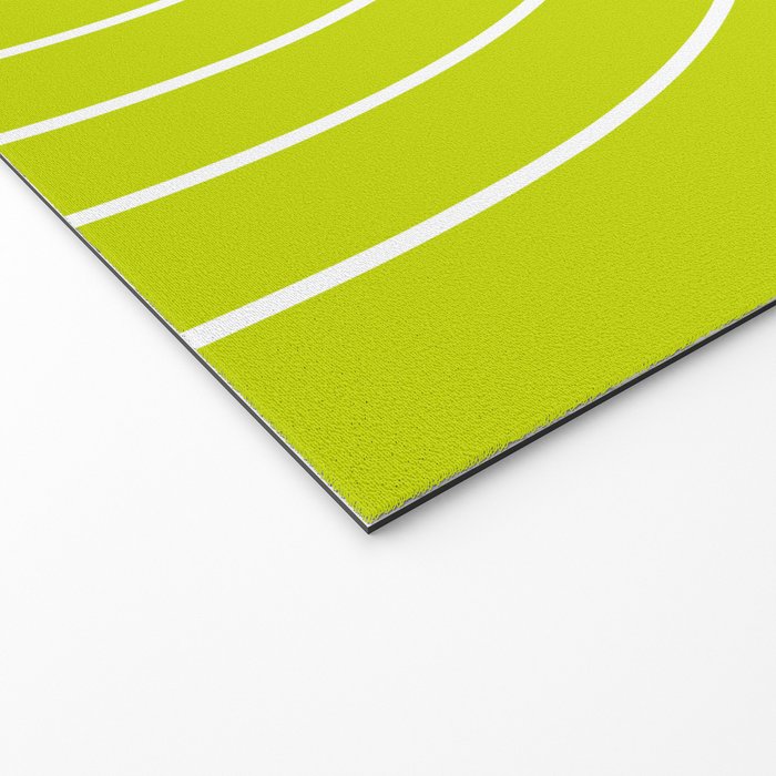 Minimal Arch XXIII Lime Green Modern Geometric Lines Welcome Mat Gallery Image 2