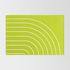 Minimal Arch XXIII Lime Green Modern Geometric Lines Rug Gallery Image 2