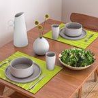 Minimal Arch XXIII Lime Green Modern Geometric Lines Placemat Gallery Image 2
