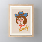 COWGIRL HOWDY Mini Art Print Gallery Image 1