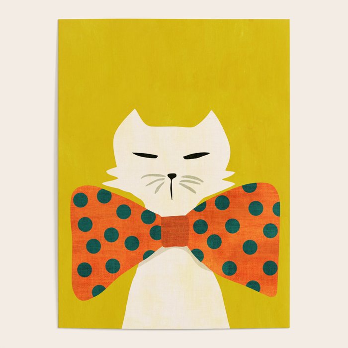 Cat with incredebly oversized humongous bowtie Poster Gallery Image 4