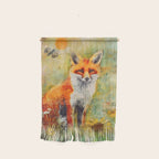 Colorful Wild Fox Indian Summer Woodland Flora And Wildlife Wall Hanging Gallery Image 1