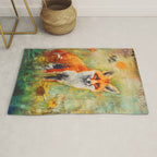 Colorful Wild Fox Indian Summer Woodland Flora And Wildlife Rug Gallery Image 1