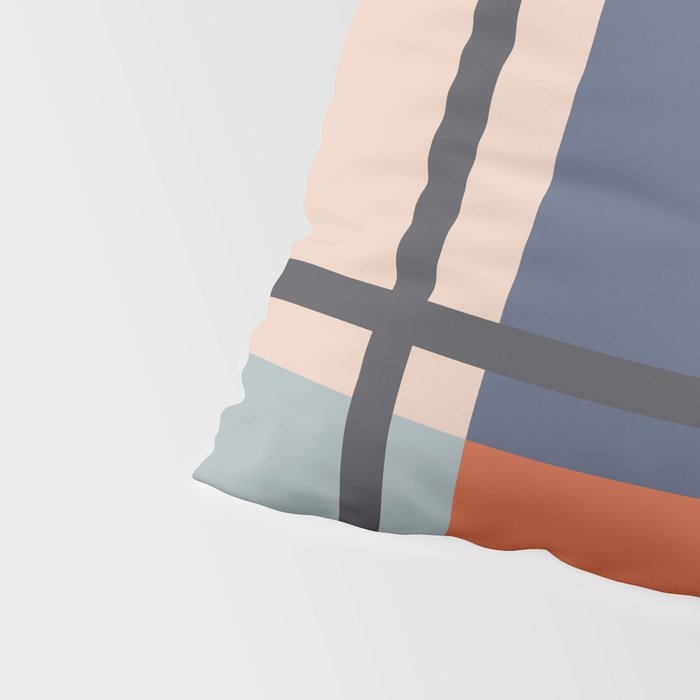 Mid Century Modern Retro Color Blocks 1 Pillow Sham Gallery Image 4