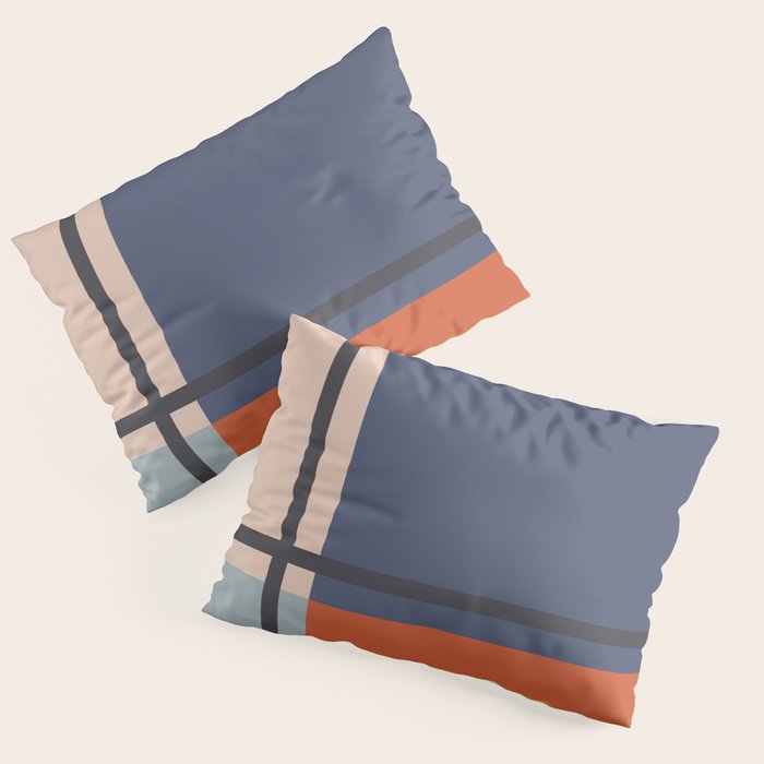 Mid Century Modern Retro Color Blocks 1 Pillow Sham Gallery Image 3