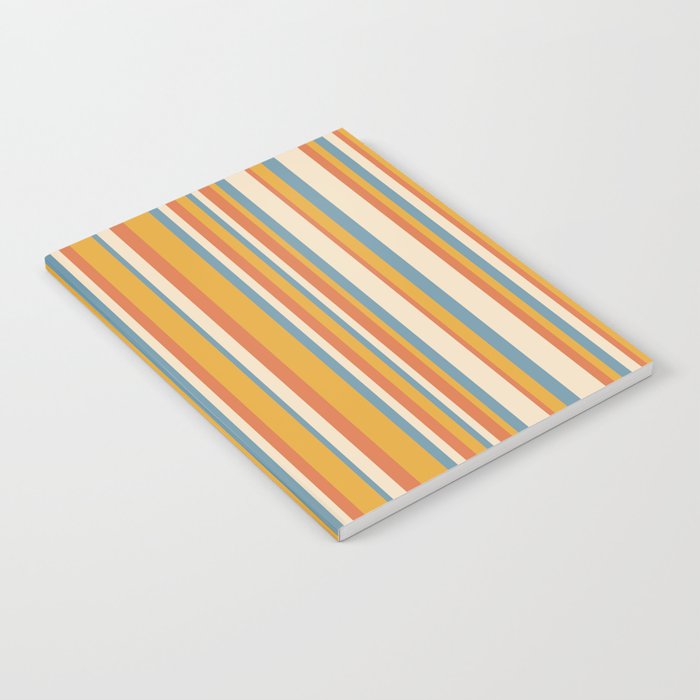 Classic Stripes XX - Retro Summer Notebook Gallery Image 1