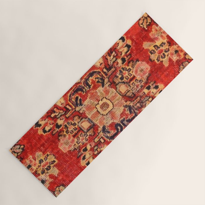 Moshkabad Antique Persian Rug Print Yoga Mat Gallery Image 1
