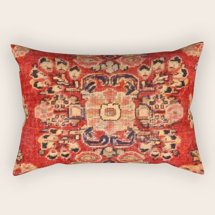 Moshkabad Antique Persian Rug Print Rectangular Pillow Gallery Image 2