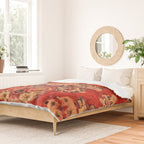 Moshkabad Antique Persian Rug Print Duvet Cover Gallery Image 2