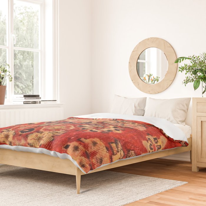 Moshkabad Antique Persian Rug Print Duvet Cover Gallery Image 2