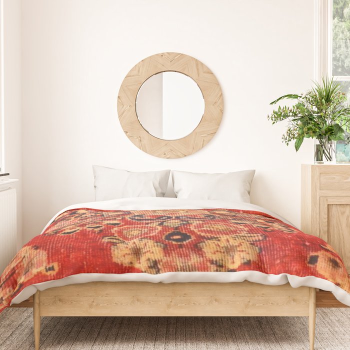Moshkabad Antique Persian Rug Print Duvet Cover Gallery Image 3