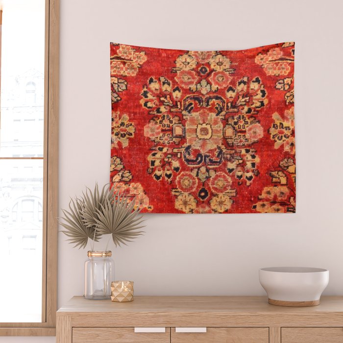 Moshkabad Antique Persian Rug Print Wall Tapestry Gallery Image 2