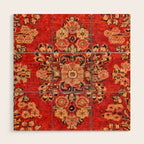 Moshkabad Antique Persian Rug Print Wood Wall Art Gallery Image 1