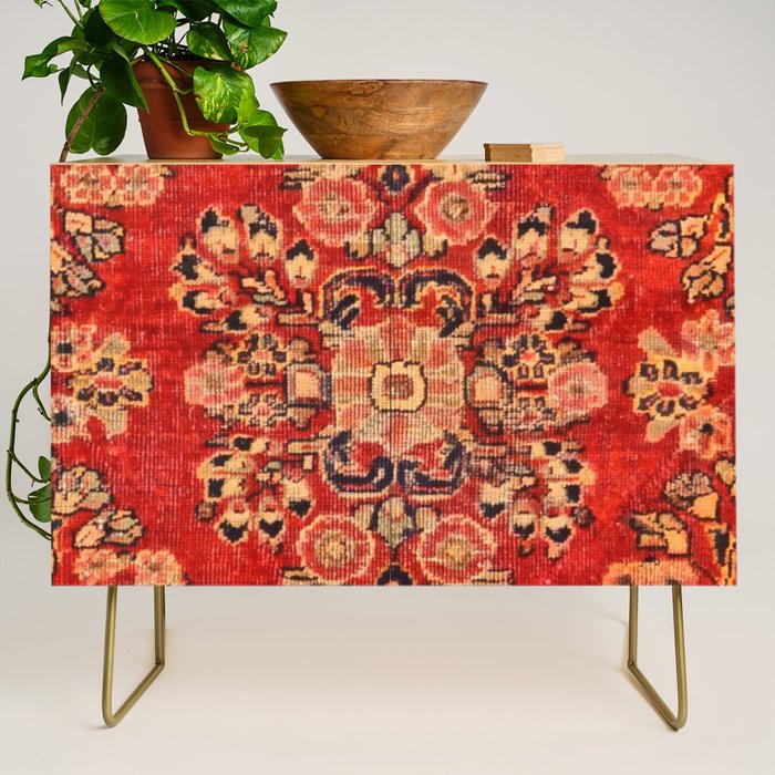 Moshkabad Antique Persian Rug Print Credenza Gallery Image 1