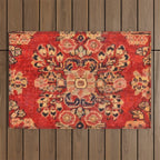Moshkabad Antique Persian Rug Print Outdoor Rug Gallery Image 1