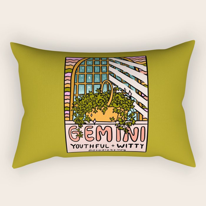 Gemini Plant Rectangular Pillow Gallery Image 2