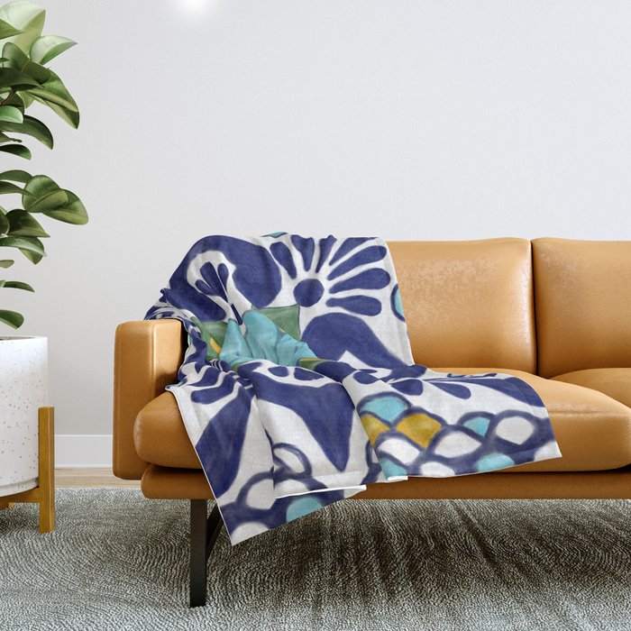 talavera tile 2 Throw Blanket Gallery Image 1