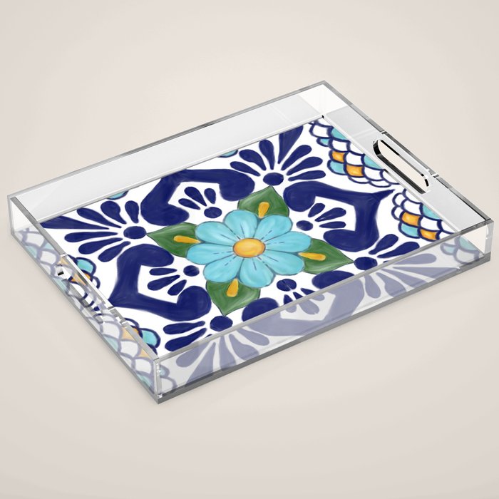 talavera tile 2 Acrylic Tray Gallery Image 1