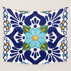 talavera tile 2 Wall Tapestry Gallery Image 4