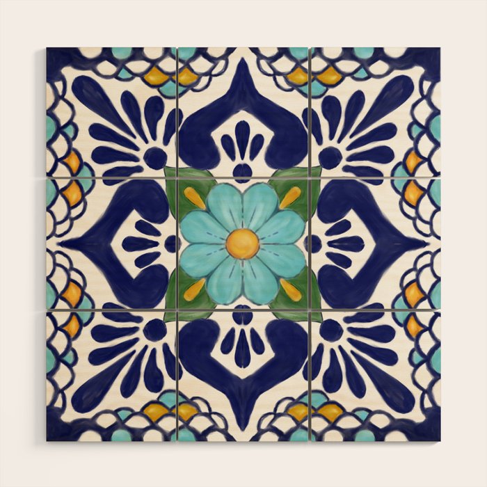 talavera tile 2 Wood Wall Art Gallery Image 1