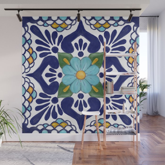 talavera tile 2 Wall Mural Gallery Image 1