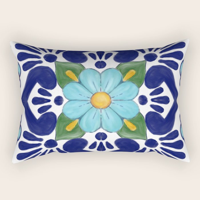talavera tile 2 Rectangular Pillow Gallery Image 1