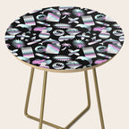 Trendy holographic y2k sticker pattern Side Table Gallery Image 2
