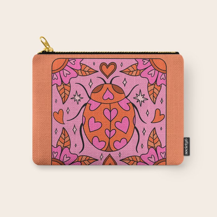 Valentine Lady Bug Carry All Pouch Gallery Image 1