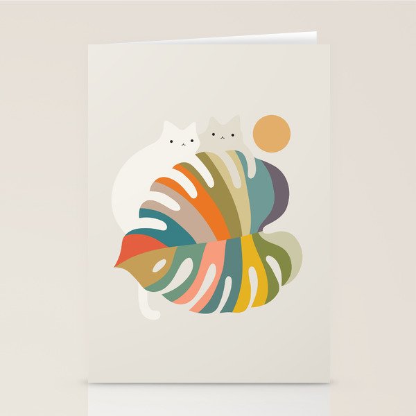 Cat and Plant 71 Stationery Card Gallery Image 1