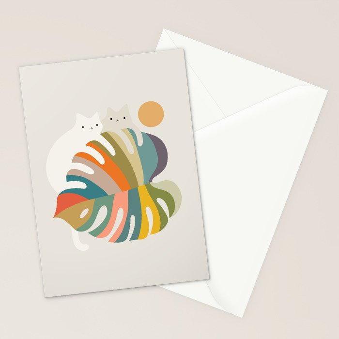 Cat and Plant 71 Stationery Card Gallery Image 2