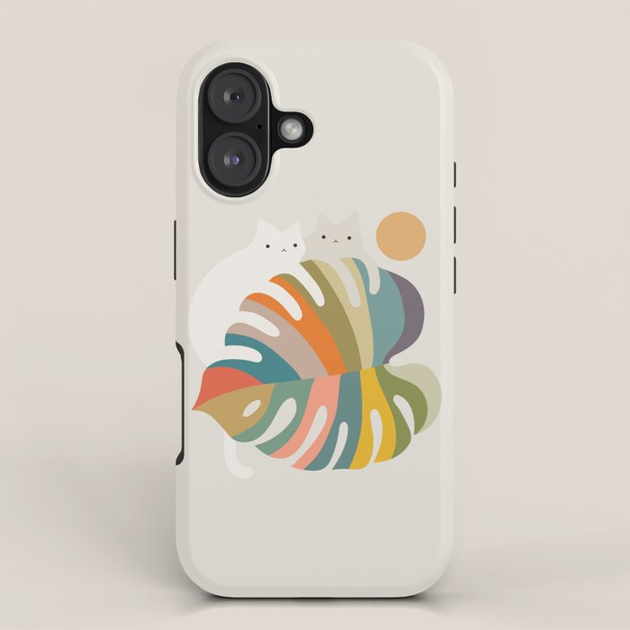 Cat and Plant 71 iPhone Case Gallery Image 1