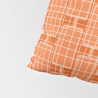 Mid Century Modern Woven Link Pattern in Orange and White Pillow Sham Gallery Image 4