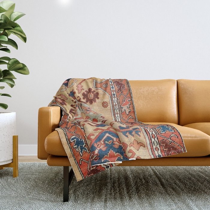Bakhshaish Azerbaijan Northwest Persian Long Rug Print Throw Blanket Gallery Image 1