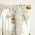 Cute Fluffy Sheep Pattern Window Curtain Gallery Image 2
