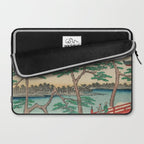 Spring Blossoms and Pond Ukiyo-e Japanese Art Laptop Sleeve Gallery Image 2
