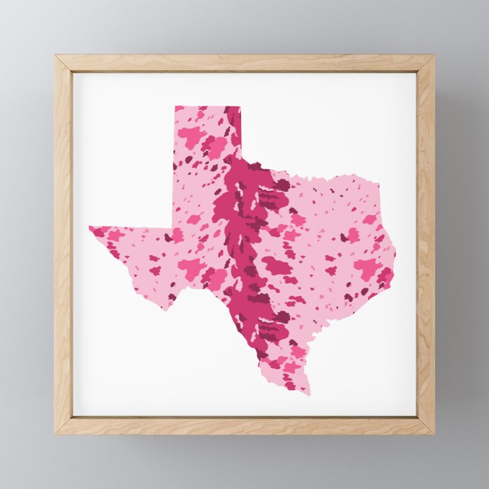 Texas Pink Longhorn Mini Art Print Gallery Image 1