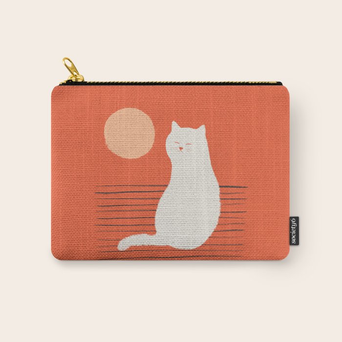 Abstraction minimal cat 31 relax day Carry All Pouch Gallery Image 1