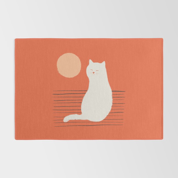 Abstraction minimal cat 31 relax day Rug Gallery Image 2