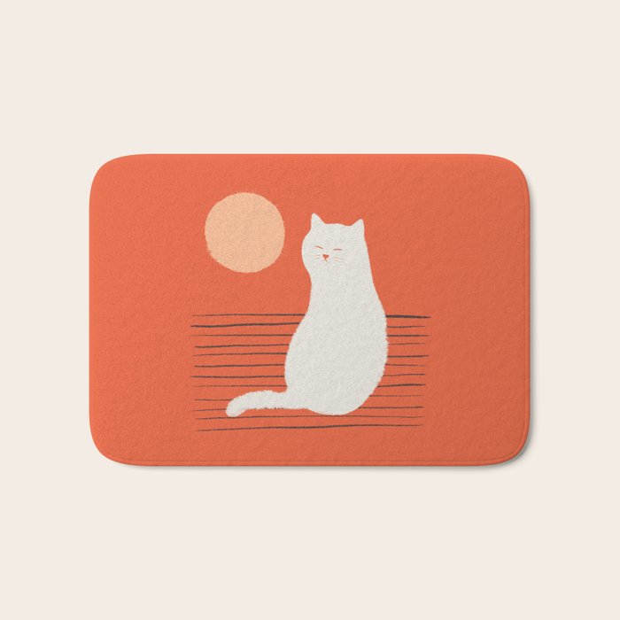 Abstraction minimal cat 31 relax day Bath Mat Gallery Image 1