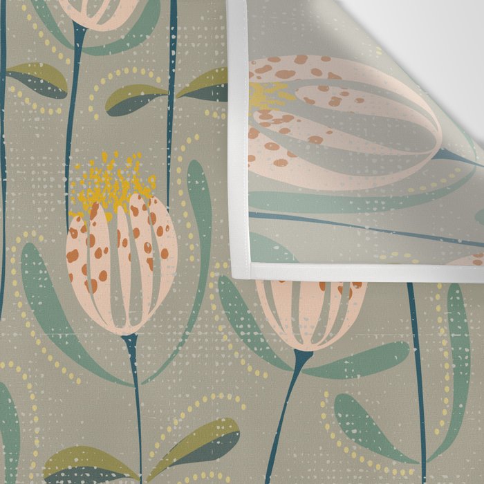 Floating scandi flowers earthy tones Wall Tapestry Gallery Image 3