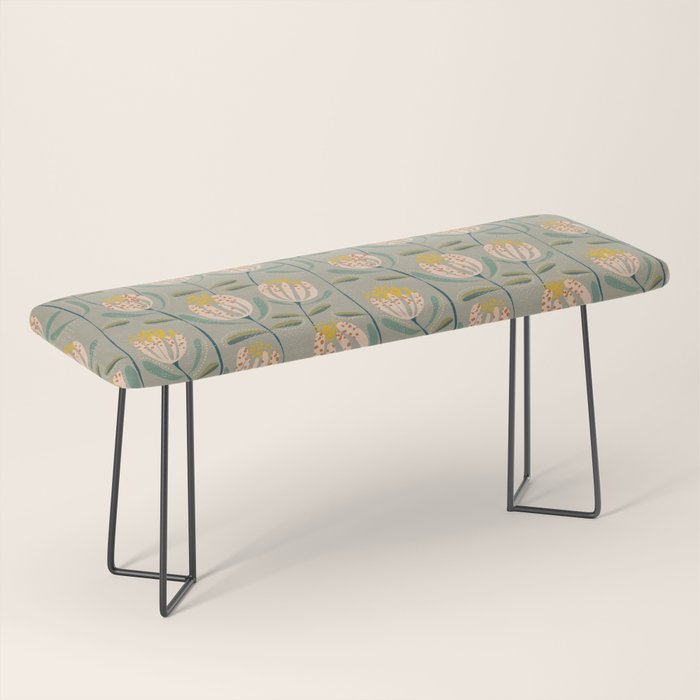 Floating scandi flowers earthy tones Bench Gallery Image 1