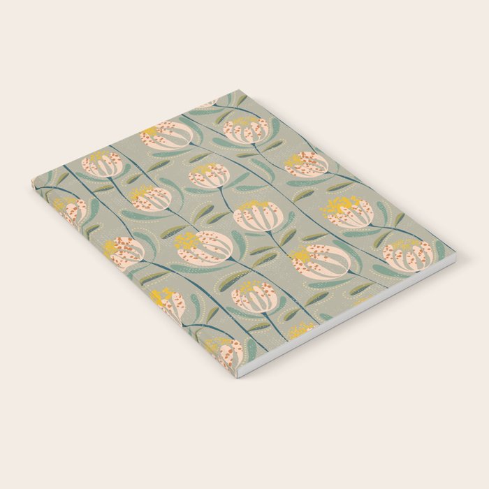 Floating scandi flowers earthy tones Notebook Gallery Image 2