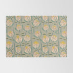 Floating scandi flowers earthy tones Rug Gallery Image 2