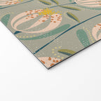 Floating scandi flowers earthy tones Welcome Mat Gallery Image 2