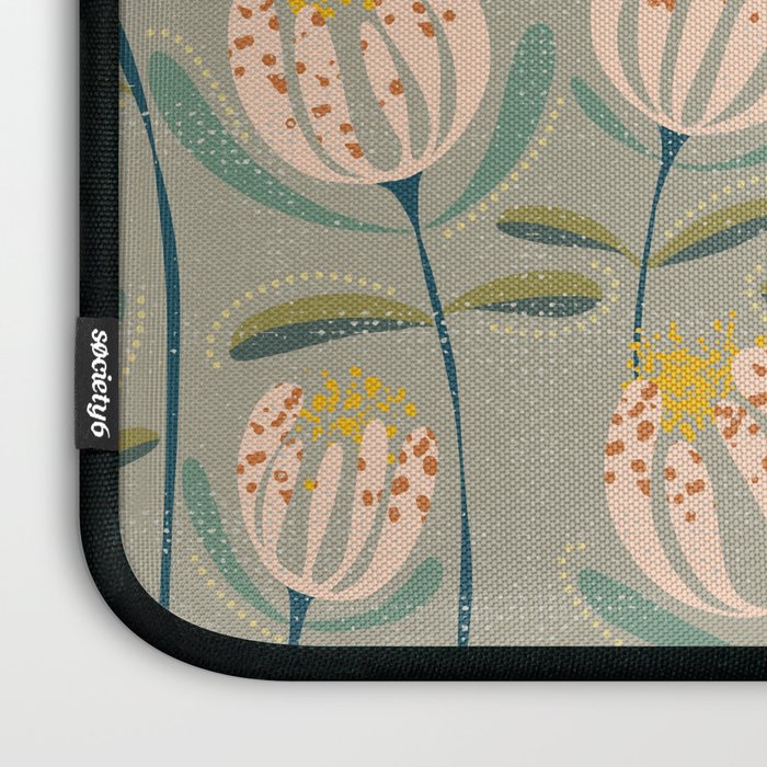 Floating scandi flowers earthy tones Laptop Sleeve Gallery Image 3